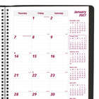 Brownline - 2027 agenda mensuel 14 mois Brownline couverture souple – 11 po x 8 1/2 po – noir-100 % de papier recyclé post-consommation