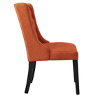 Modway - Baronet Bouton touffé Tissu Chaise à manger - Orange-Épingles de pied non marquées