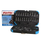Fixtec - Ensemble d’outils pour mécanicien automobile avec poignée à cliquet réversible rapide de 1/4" (46 pièces)-Comprend un étui de transport robuste pour un rangement facile.