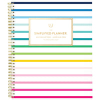 AT-A-GLANCE - Agenda scolaire hebdomadaire/mensuel bande joyeuse Emily Ley Simplified 2025-2026 - 11 po H x 8 3/8 po l - multicoloure - bilingue-12 mois avec onglet : juillet 2025 à juin 2026