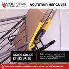 Voltstair - Hercules Diable Électrique Monte-Escaliers - Capacité 500 Lb-Batterie lithium-ion Samsung permettant jusqu’à 100 volées d’escaliers par charge