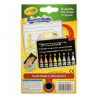 Crayola - Crayons lavables effaçables à sec - Couleurs vives - 8/boîte - paquet de 6-Sans odeur et lavable