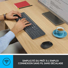 Logitech - Ensemble clavier et souris sans fil MK235, noir, anglais (920-007897)-Chiffrement évolué 128 bits du clavier permettant de protéger vos informations