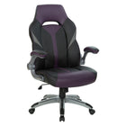 DESIGNlab By OSP - Chaise de jeu Orion - Accents violets-Accoudoirs rembourrés rabattables