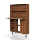Nexera - Bureau mural Slim, Noyer-Meubles conçus et produits au Canada à partir de panneaux de particules et de MDF certifiés CARB II/FSC.  Item expédié en 24-48 heures après réception de la commande.  Assemblage requis