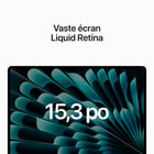 Apple - 15,3 po Portatif MacBook Air, M2, SSD 256 Go, Mémoire unifiée 8 Go, Argent, Anglais-Jusqu’à 18 heures d’autonomie pour abattre des tâches exigeantes tout au long de la journée