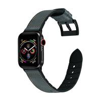 JCPal - Bracelet Gentry en Cuir pour Apple Watch 38 / 40mm - Vert Minuit-Matériel en cuir véritable