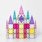 Connetix - Licorne Pailleté Pack, Contenant 56 Pièces-Compatible avec toute la gamme Connetix ainsi qu'avec d'autres marques de tuiles magnétiques