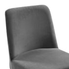 Modway - Amplify Base de traîneau Performance Velvet Chaises de salle à manger Ensemble de 2 - Gris or-10