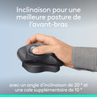 Logitech - Souris trackball sans fil MX Ergo S Plus - Graphite-Profilée pour votre main: souris MX Ergo S certifiée par les ergonomes pour plus de confort, design ergonomique profilé, angle d'inclinaison de 20 degrés et prise en main douce en caoutchouc, mains de taille moyenne à grande