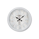 Monarch Specialties - Horloge - 20 po Rond - Horloge Murale - Gris - Transitionnel-Cette horloge murale ronde de 20 pouces en gris clair avec un arrière-plan rustique imprimé est chic et élégante dans les décors transitionnels