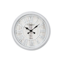 Monarch Specialties - Horloge - 20 po Rond - Horloge Murale - Gris - Transitionnel-Cette horloge murale ronde de 20 pouces en gris clair avec un arrière-plan rustique imprimé est chic et élégante dans les décors transitionnels
