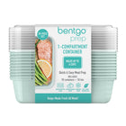Bentgo - Prep Récipient de préparation de repas à 1 compartiment - Menthe - Paquet de 10-Chaque boîte à lunch a le volume estampé sur le plateau et est parfaite pour les salades et les plats préparés dans une seule poêle