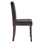 Modway - Prosper Velours rembourré Fauteuil d’appoint de salle à manger Ensemble de 2 - Gris-Ensemble de Deux