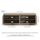 Hudson&Canal - Meuble TV Presque pour téléviseurs jusqu'à 75" - Chêne gris vieilli-Dimensions du produit : 15,75" L x 68" l x 24" H