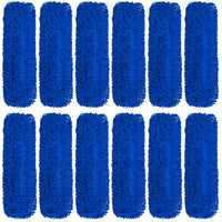 Gritt Commercial - Tête de vadrouille à poussière en microfibre bouclée - 36 po x 5 po - Bleu - Paquet de 12-La tête de vadrouille en microfibre assure un nettoyage efficace