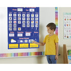 Learning Resources - Tableau à pochettes, calendrier et température-Comprend les chiffres, jours, mois, années, fêtes, célébrations, saisons et conditions météorologiques
