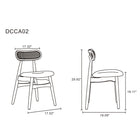 Manhattan Comfort - Lot de 4 chaises de salle à manger Colbert 44,5 cm style industriel chic, rembourrées, coloris Nature et Avoine-Cadre en frêne massif américain avec des textures de grain naturelles