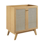 Modway - Soma 30" Vanette de salle de bain - Oak White-Bassin d’évier en céramique