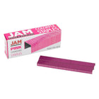 JAM Paper - Agrafes colourées - format standard - rose fuchsia - Paquet de 5000-Quantité : 5 000 unités par boîte | Emballés en rangées pour un chargement efficace et des performances fiables.