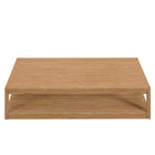 Modway - Carlsbad Bois de teck Terrasse extérieure Table basse - Naturel-6