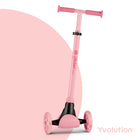 Yvolution - Yglider Kiwi Trottinette - Rose-Le Glider Kiwi roule avec ses roues avant à LED extra-larges et éblouissantes, lui donnant une lueur vibrante qui ne manquera pas de faire tourner les têtes et d'illuminer les rues pour des aventures plus sûres.