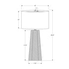 Monarch Specialties - Luminaire - 29 po H Lampe De Table - Céramique Blanche - Abat-Jour Ivoire / Crème - Contemporain-Avec un cordon transparent de 6 pieds de long, cet accent d'éclairage polyvalent peut être placé sur une table d'appoint ou d'extrémité ou sur votre table de nuit ou chevet comme une option de lumière élégante