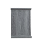 Manhattan Comfort - Ensemble de 2 cheminées modernes Franklin 60 po - Noir et gris-Cheminée électrique avec télécommande pour modifier l'effet de lueur et la chaleur Visuel de la flamme réglable sur 3 niveaux : faible, moyen, élevé Aspect de la cheminée allant d'une faible lueur des bûches à une forte lueur des bûches