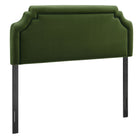Modway - Magnolia Taille Velvet Performance Résistant aux Taches Tête de lit King Size - Vert mousse-Rembourrage en cuir végane
