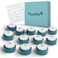 FluentPet - Boutons inscriptibles FluentPet pour chiens et chats - ensemble de 12-Conçu pour Superior Sound : Nos boutons de conversation FluentPet pour chiens et chats ont été repensés pour une communication plus claire