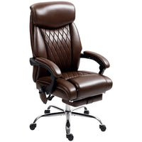 HOMCOM - Fauteuil de massage à 6 points avec télécommande - marron foncé-Comprend six points de massage et cinq modes pour une relaxation personnalisée 