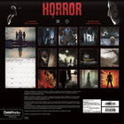 DateWorks - Calendrier Mural de 16 Mois 2025 Collection d'horreur - 12 po x 12 po - Bilingue-Comprend des pages mensuelles de janvier à décembre 2025, ainsi que les 4 derniers mois de 2024.