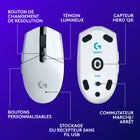 Logitech - Souris de jeu sans fil Lightspeed  G305, blanche-Personnalisable : la G305 peut enregistrer jusqu'à 5 niveaux PPP dans sa mémoire interne et propose jusqu'à 6 boutons programmables pour une personnalisation complète via le Logitech G HUB