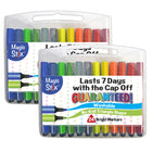 The Pencil Grip - Marqueurs triangulaires Magic Stix - 24/paquet - Lot de 2-Le bouchon peut rester ouvert pendant jusqu'à 7 jours sans se dessécher.