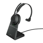 Jabra - Casque mono Evolve2 65 Link380C UC avec support - Noir-Type de casque ou microphone et utilisation : casque mono