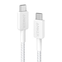 Anker - Câble USB-C vers USB-C 6 pieds - Blanc-Recharge Rapide : Profitez d’une charge ultra-rapide avec une puissance de sortie impressionnante de 60 W. Associez ce câble à un chargeur de 60 W ou plus pour alimenter efficacement une large gamme d’appareils USB-C, comme des smartphones, tablettes et ordinateurs portables. (Remarque : ce câble n’est pas conçu pour la transmission de contenu multimédia).