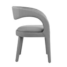 Modway - Pinnacle Performance Velvet Chaise à manger Ensemble de 2 - Gris-7