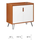 Modway - Energize 36" Armoire de toilette de salle de bain (lavabo non inclus) - Blanc cerise-9