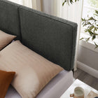 Modway - Lindee Tissu Boucle Tête de lit complète, Slate-Tissu boucle Tissu Rembourrage