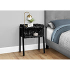 Monarch Specialties - 3590 Table D'Appoint - 23 po H/Marbre Noir/Metal Noir-3