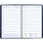 Staples - Agenda quotidien 2025 - 8 po H x 4 7/8 po L - Couleurs Assorties - Bilingue-Horaire de rendez-vous en semaine de 7 h 00 à 18 h30 toutes les demi-heures, page fractionnee le samedi et le dimanche, section de notes en bas sur deux pages