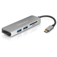Aluratek - Hub multimédia USB Type-C et lecteur de carte avec HDMI-Résolution HD 4K
