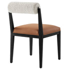 Modway - Kai Boucle et cuir végan Chaise à manger Ensemble de 2 - Noir Tan Perle-7