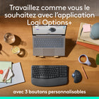 Logitech - Souris trackball sans fil Ergo M575S - Graphite-Gagnez de la place avec le contrôle par le pouce: Avec ERGO M575S, déplacez le curseur sans bouger votre main, ce qui est idéal pour les configurations de petite taille ou peu encombrantes et pour une utilisation sur n'importe quelle surface