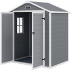 Outsunny - remise de rangement d’extérieur 6 pi x 4,5 pi-Dispose d’une double porte pour un accès pratique à l’entrée et à la sortie
