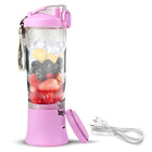 Total Chef - Mélangeur portatif sans fil - 20 oz - Rose lilas-Bec pour boire, à débit rapide, avec couvercle de bec verrouillable et anti-gouttes 