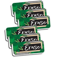 Ashley Productions - Effaceur magnétique pour tableau blanc, Feuilles style bohème avec bordure, 5,1 x 12,7 cm, lot de 6-Gomme à tableau blanc attrayante pour la décoration de la salle de classe