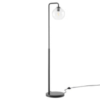 Modway - Silo Globe de verre Verre et métal Lampe sur pied, Noir-Lampe sur pied globe en verre