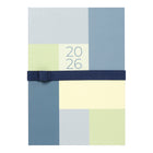 Letts - 2026 Agenda hebdomadaire/mensuel Gradient - 8-1/4" x 5-5/6" - Bleu - Multilingue- Style d’intérieur intemporel avec une semaine sur deux pages