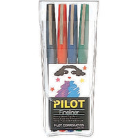 Pilot - Marqueur Fineliner - 0,4 mm - Couleurs assorties - Paquet de 4-Pointe de marqueur fiable pour un flux d'encre constant